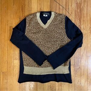 Comme des Garçons gold knit metallic sweater